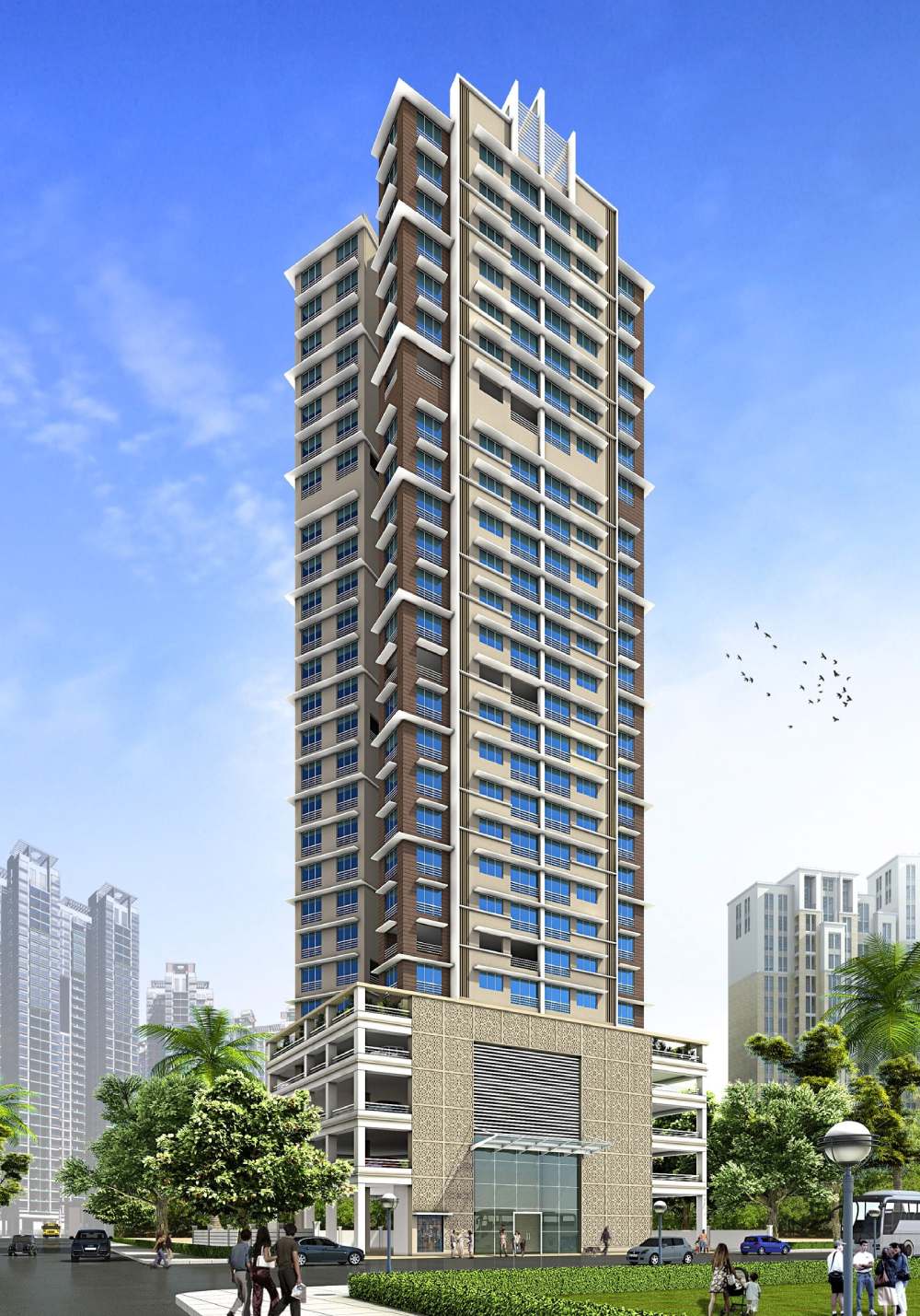 The Kinjal Residency building in Agripada