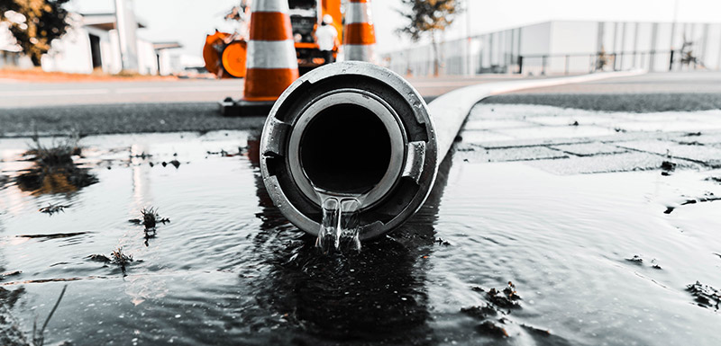 Storm drain construction works